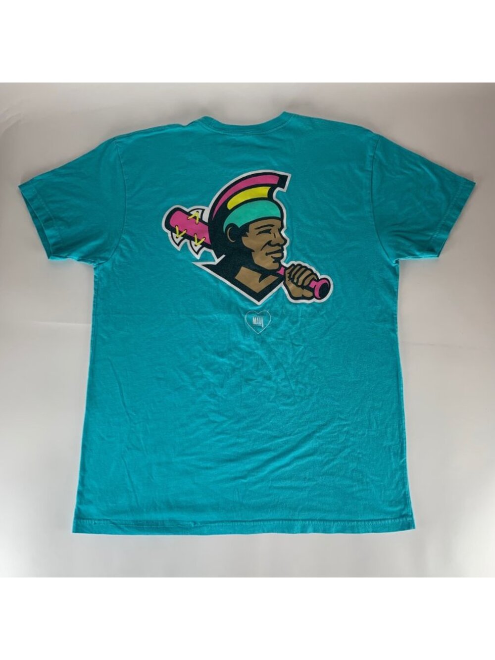 Baseballism Maui Turquoise Short Sleeve Crewneck Shirt Mens Large READ
